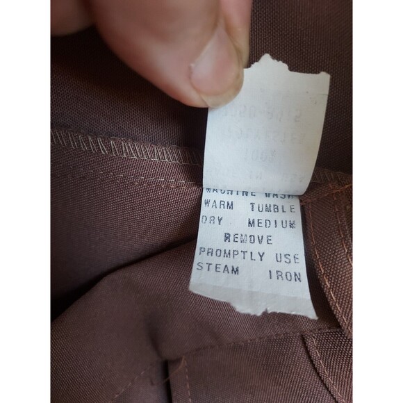 NWT Vintage Item Eyes Brown Hi Waist Pleated Straight Leg Dress Pants Size 13/14 - Picture 7 of 8